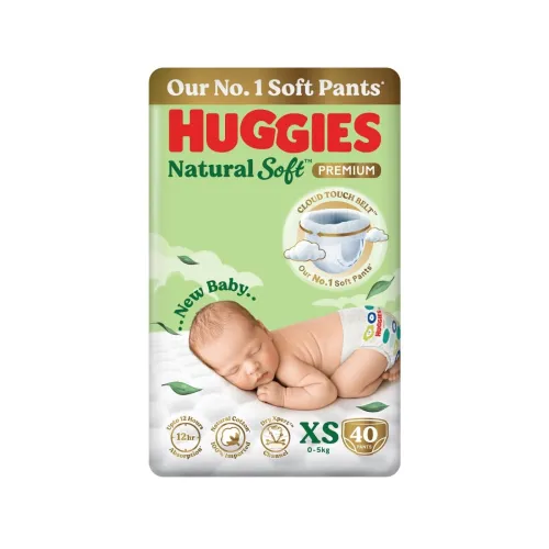 Image of Huggies Natural Soft Premium Baby Diaper Pants, Po40