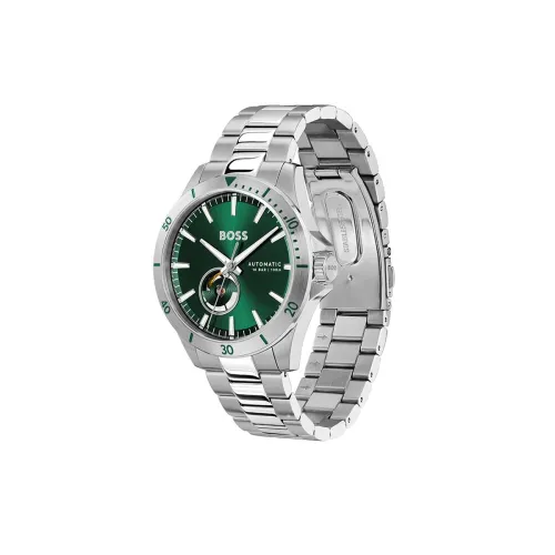 Image of Hugo BOSS Analog Watch Troper Automatic Mech-Automatic Green Round Dial Men's