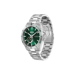 Hugo BOSS Analog Watch Troper Automatic Mech-Automatic Green Round Dial Mens