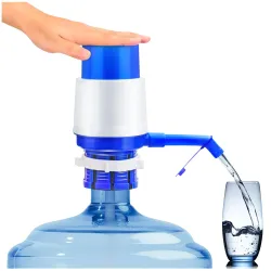 HUILE Manual Water Dispenser Pump For 20 Liter Bottle Can Easy Portable Hand Press Dispenser Pump For Universal 2-5 Gallon Bottle Can (Pack Of 1), Blue