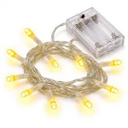 HUMAIZAR 10 LED Battery Operated Warm White String Lights, Pack of 3