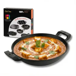 Human Hydro Pre-Seasoned Cast Iron Kadai (26CM /10.5 Inch) | Naturally Nonstick, Gas & Induction Compatible | Heavy-Duty