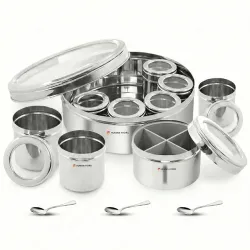 Human Hydro Stainless Steel Masala Dabba 