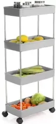 HUMBLE KART Vegetable Stand Kitchen Trolley with Wheels