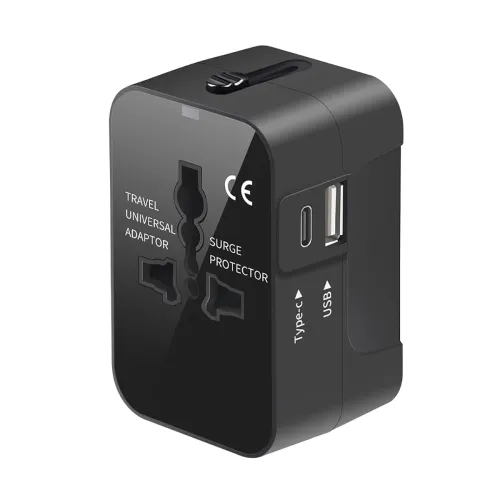 Image of HUMBLE Universal Travel Adapter with Fast Charging Black