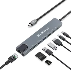HUMBLE® USB C Hub 8 in 1 Multiport Adapter with 4K HDMI, Ethernet