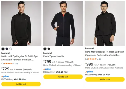 Image of Hummel Men track suit upto 60% discount 