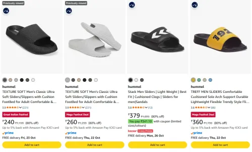 Image of Hummel Men's Sliders at minimum 73% Discount