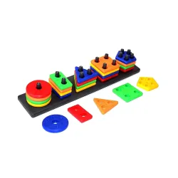 Humming Bird Geometrics Educational & Learning Shape Sorter Toys for Kids Smart Creative Activity Fun & Learning Toy Blocks Multicolor Stacking Block Game for Kids