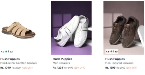 Image of Hush Puppies Men Footwear Minimum 70% Discount
