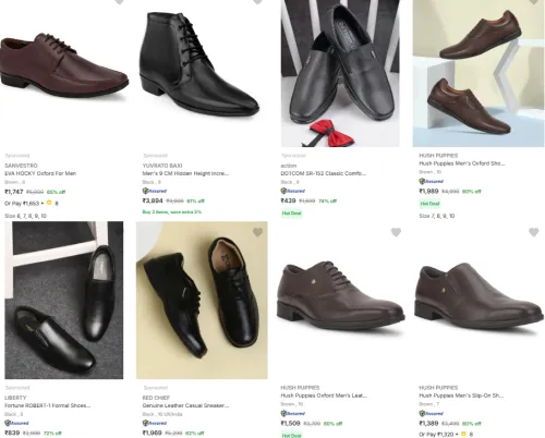 Image of Hush Puppies Men’s Formal Shoes – Minimum 60% Discount.