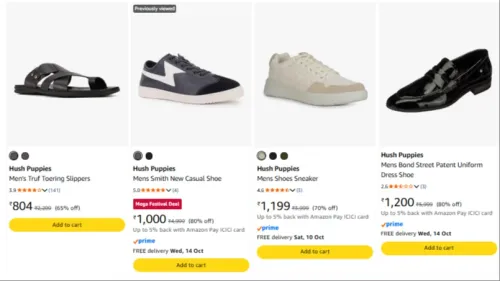 Image of Hush Puppies Men's Shoes upto 80% Discount