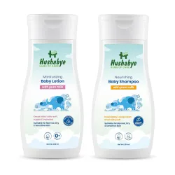 Hushabye Baby Lotion & Shampoo Combo | Tear-Free, pH Balanced | 200ml Each