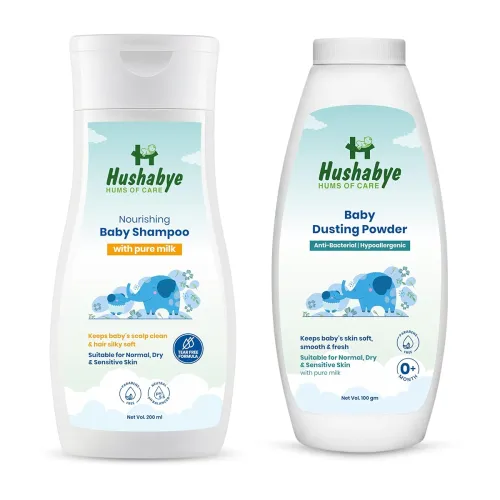 Image of Hushabye Nourishing Baby Shampoo (200ml)+ Baby Dusting Powder (100g)