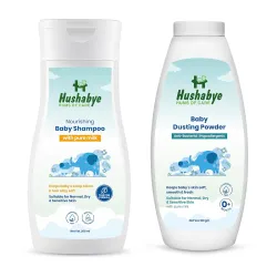 Hushabye Nourishing Baby Shampoo (200ml)+ Baby Dusting Powder (100g)