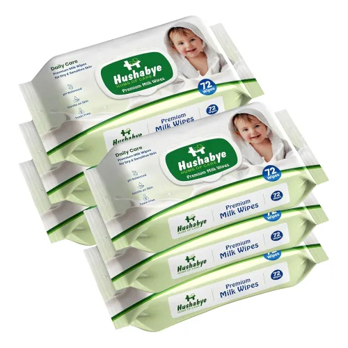 Image of Hushabye Premium Milk Baby Wipes ,432 pcs (pack of 6)