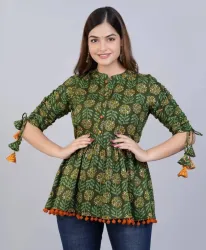 Hustiger Casual Printed Womens Top