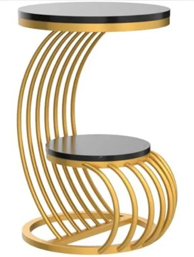 Image of Hven Round Side Table with Engineered Wood Top