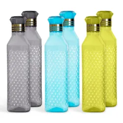 HW Unbreakable BPA-Free 1L Water Bottles – Set of 6