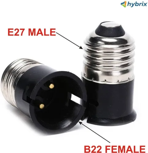 Image of Hybrix E27 to B22 Lamp Socket Converter Adaptor, Po2