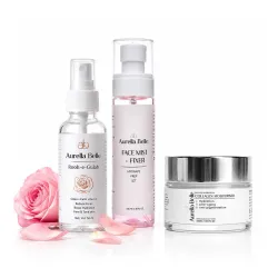 Hydrating Skincare Combo Kit for Women | Collagen Moisturizer + Face Mist + Rooh-e-Gulab Rose Water (50ml) | Daily Facial Care for All Skin Types