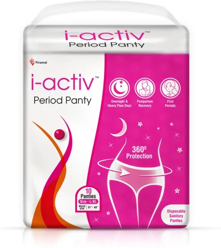 Image of i-activ Period Panty, Disposable size -31\' to 48\'- Pack of 10. Sanitary Pad (Pack of 10)