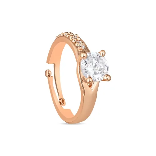 Image of I Jewels Rose Gold Plated Valentines Ring 