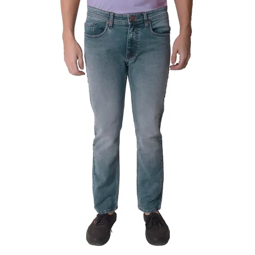 Image of i'sol Men's Casual Stretchable Solid Denim Tapered Fit Carrot Jeans