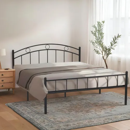 Image of IAFA FURNITURE® Metal Queen Bed (Black)