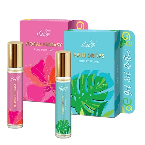 Image of Iba Rain Drops - Floral Fantasy Pure Perfume Combo | Alcohol Free, Long Lasting | Halal Certified & Vegan - Women, 10