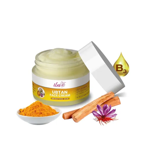 Image of Iba Ubtan Face Cream, 50g with Turmeric, Sandalwood & Saffron For Brightens Skins
