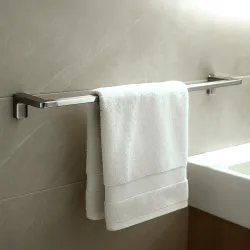 iBELL 60 cm (24-Inch) Towel Bar, Wall Mounted Towel Rod Holder for Bathroom and Kitchen | Corrosion Resistant, Anti-Peel