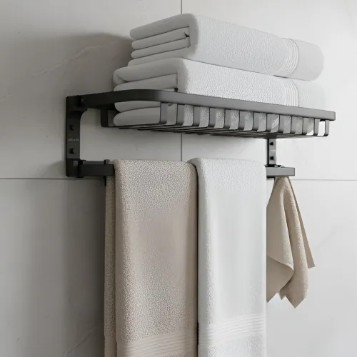 Image of iBELL 59 cm (23.2-Inch) Stainless Steel Bathroom Towel Holder