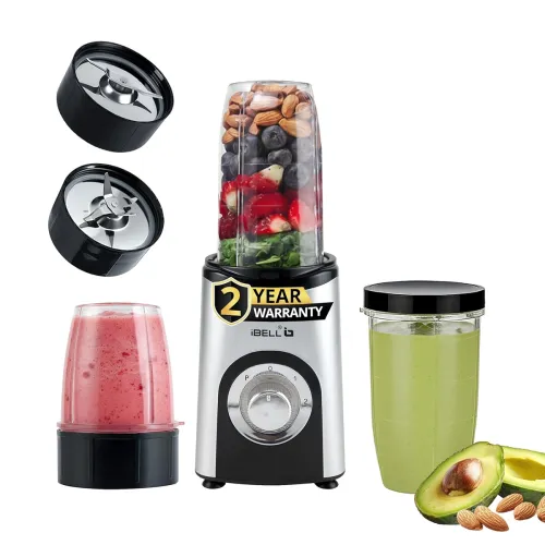 Image of iBELL 600W Nutri Blender – 24,000 RPM High-Speed Mixer Grinder & Juicer with 3 Multipurpose Jars, 3 Smart Modes & Stainl