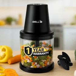 IBELL Electric Chopper - Large 840ml Transparent Bowl, 2 Speed Modes, Multi Purpose Chopper for Kitchen Use with Ice Cru