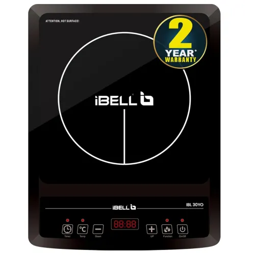 Image of iBELL IBL30YO Induction Cooktop with Crystal Glass Top , 2000W 