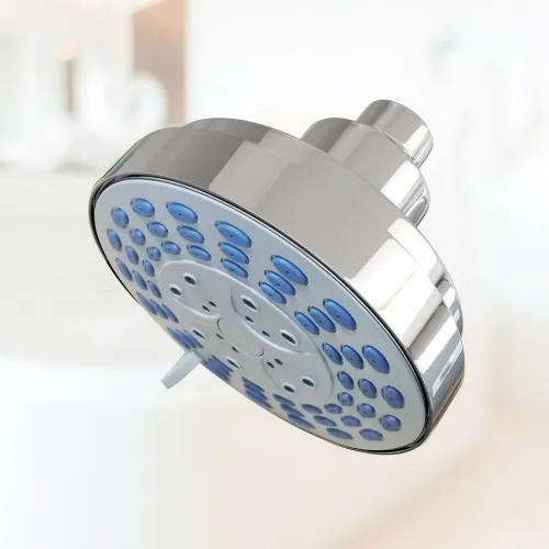 Image of iBELL Mist Rainduet 5-Spray Multifunction Wall-Mount Shower Head, 99 mm Wide Sprayface Shower Head