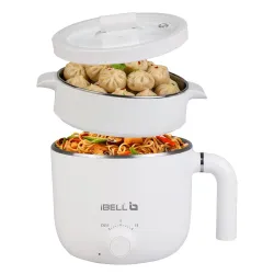 IBELL MPK15M Multipurpose Electric Kettle, 1.5 Litre, 800W, 2 Cooking Pots & Egg Boiler, Temperature Control, For boilin