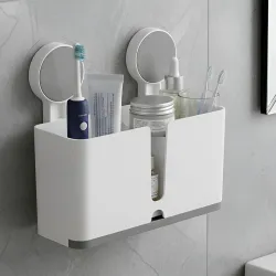 IBELL Plastic Self Adhesive Sticker Wall Mounted Toothbrush Holder