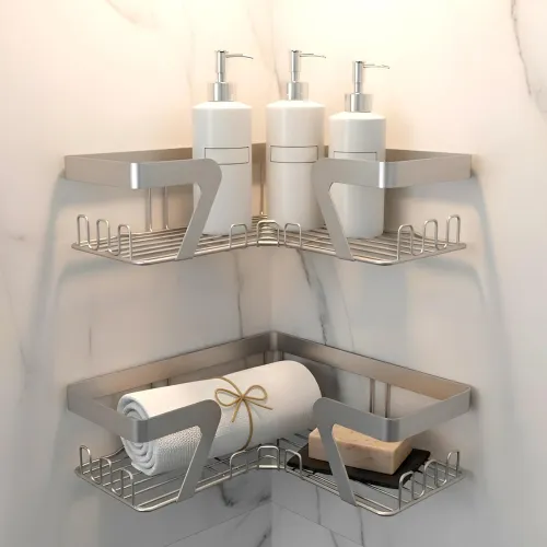 Image of IBELL Stainless Steel Corner Stand for kitchen
