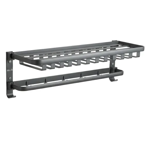 Image of iBELL Stainless Steel Folding Bathroom Towel Holder