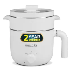 IBELL 1.5L Multi-Function Electric Kettle – Stainless Steel, White