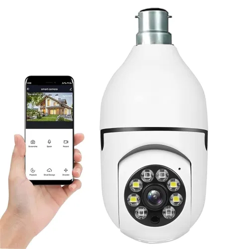 Image of IBS Wireless WiFi E27 Bulb Holder Security Camera with Night Vision