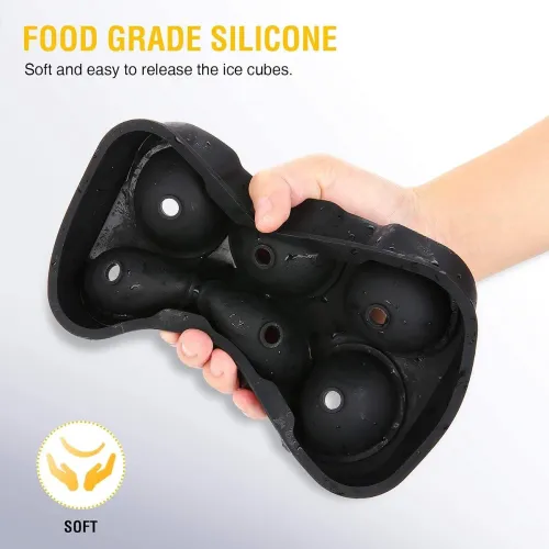 Image of Ice Ball Maker Mould, Silicone Round Ice Sphere Tray,