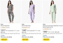 Ichaa Women Night Wear @ Starting ₹227