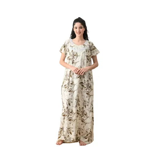 Image of Ichaa Women's Rayon Printed Round-Neck Maxi 