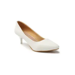 Iconics Women's Textured Pointed Toe Kitten Heel Pump