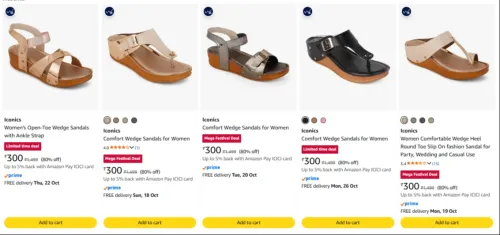 Image of iconics Women's Sandals at minimum 80% Discount