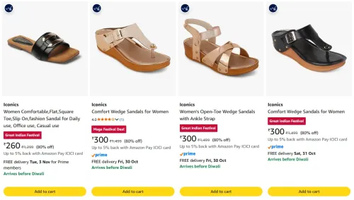 Image of Iconics Women's Sandals at minimum 80% Discount