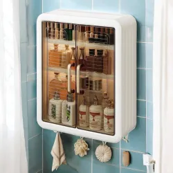 ICONPLUS Wall Mounted Self-Adhesive Bathroom & Kitchen Shelf